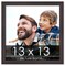 Square Textured Brown Picture Frame - UV Acrylic, Foam Board Backing, Hanging Hardware